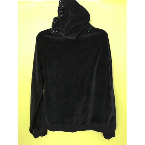 Gramercy Girls Stud Neck Hoodie Velvet Jacket L - Picture 2 of 6